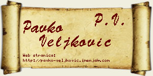 Pavko Veljković vizit kartica